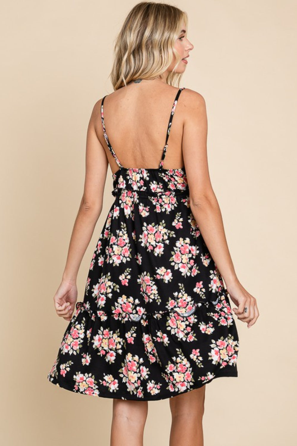 Culture Code Full Size Floral Frill Cami Dress 6177 | Gulf Resellers