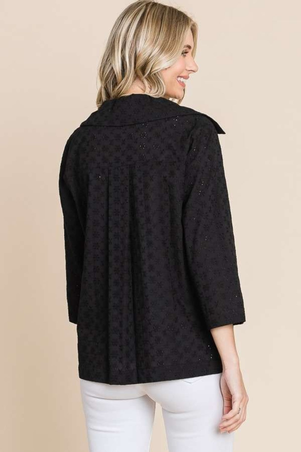 Culture Code Double Breasted Eyelet Jacket with Pockets 13673 | Gulf Resellers