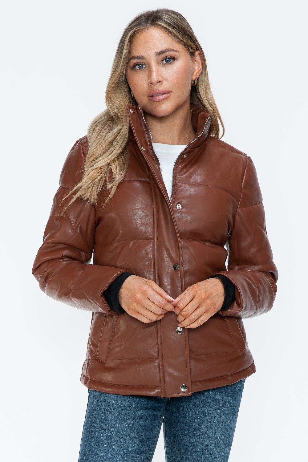 YMI Pocketed Zip Up Turtleneck Puffer Jacket 15758 | Gulf Resellers