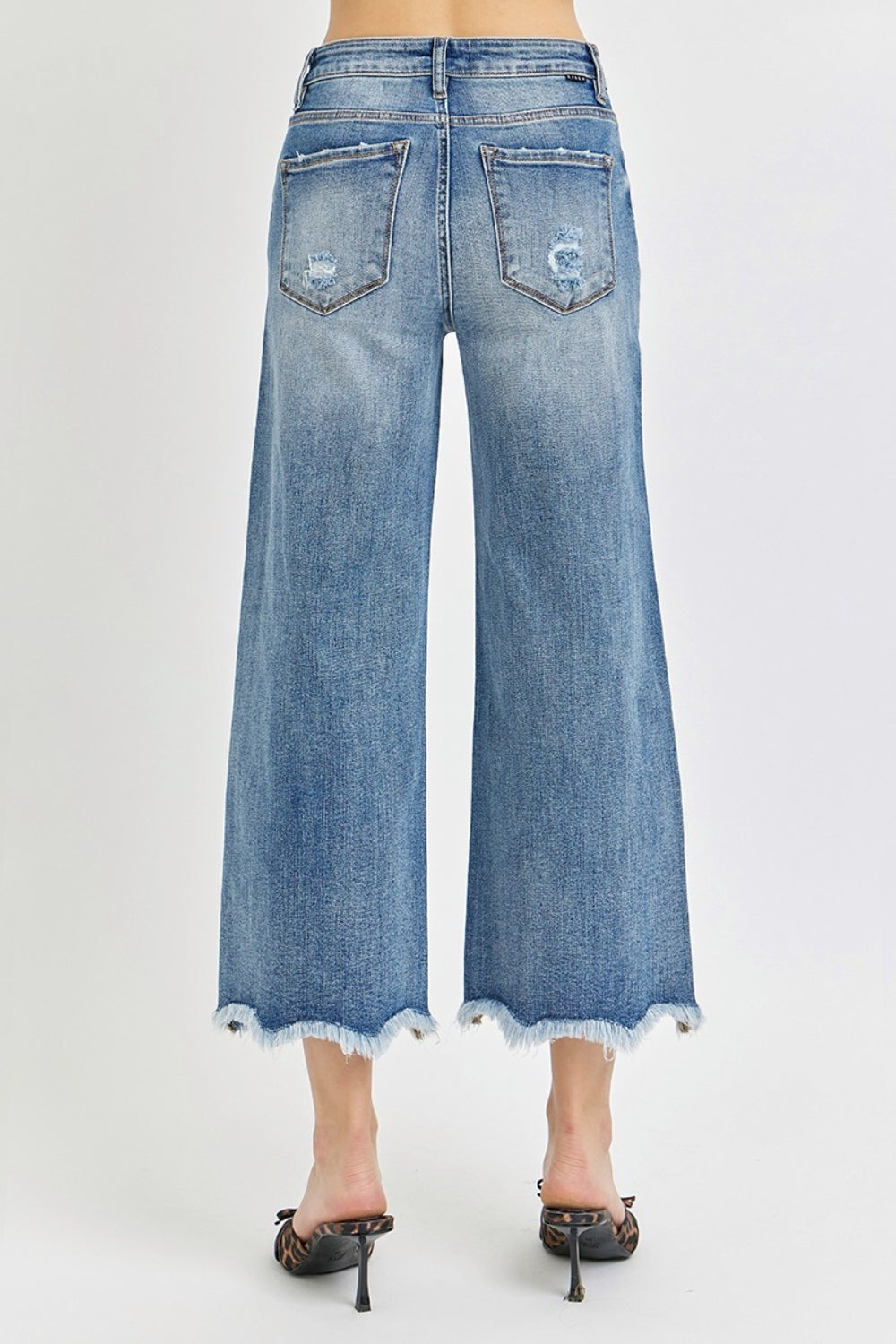 Risen High Rise Cropped Flare Jeans 11232 | Gulf Resellers