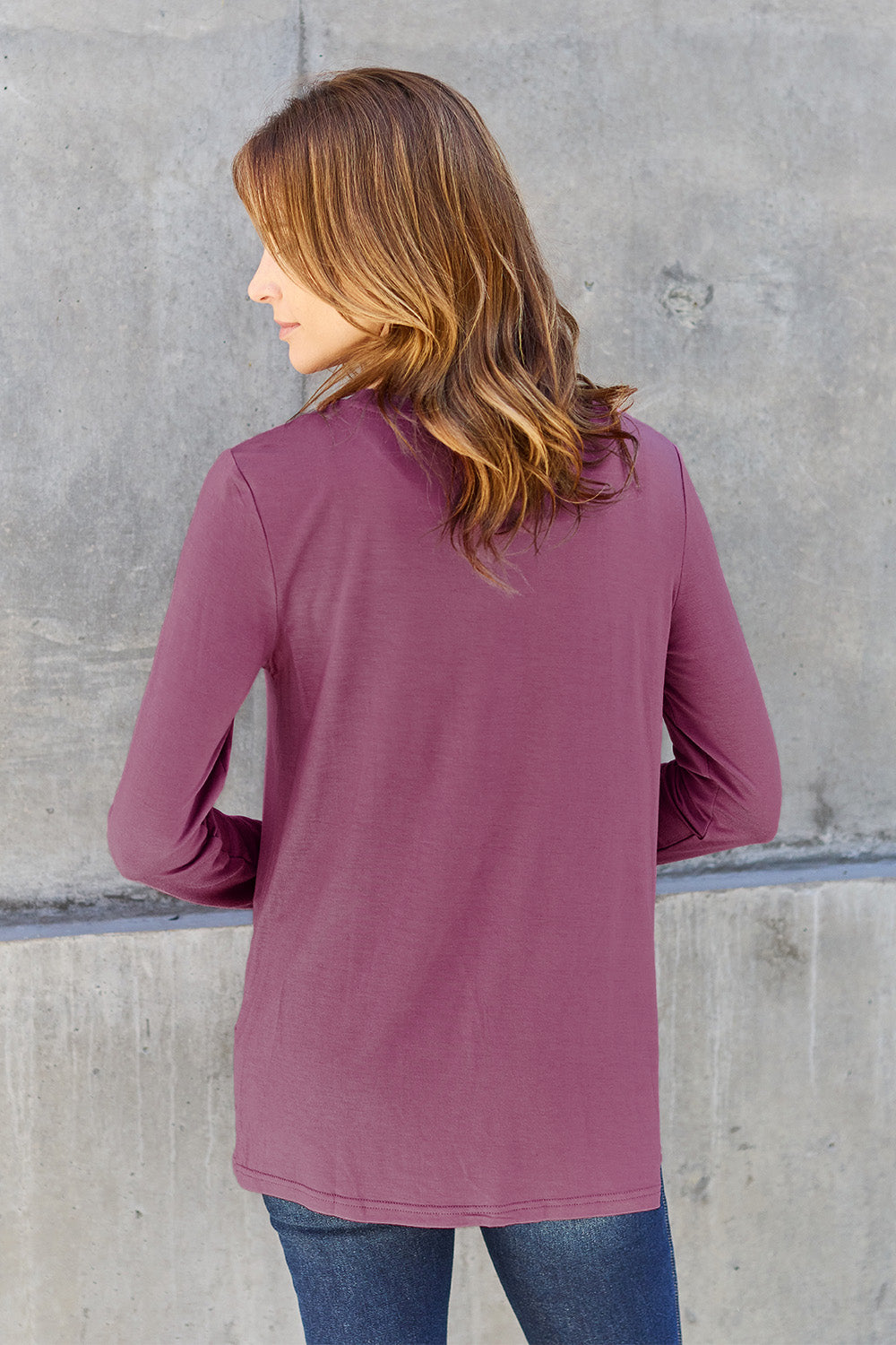 Basic Bae Full Size Round Neck Long Sleeve Top 7164 | Gulf Resellers