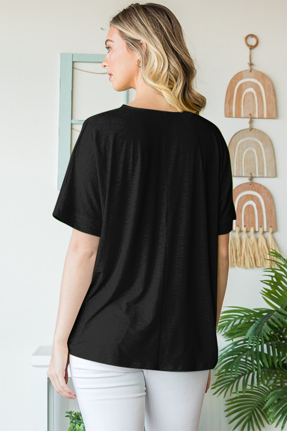 Heimish Full Size V-Neck Short Sleeve T-Shirt 19542 | Gulf Resellers