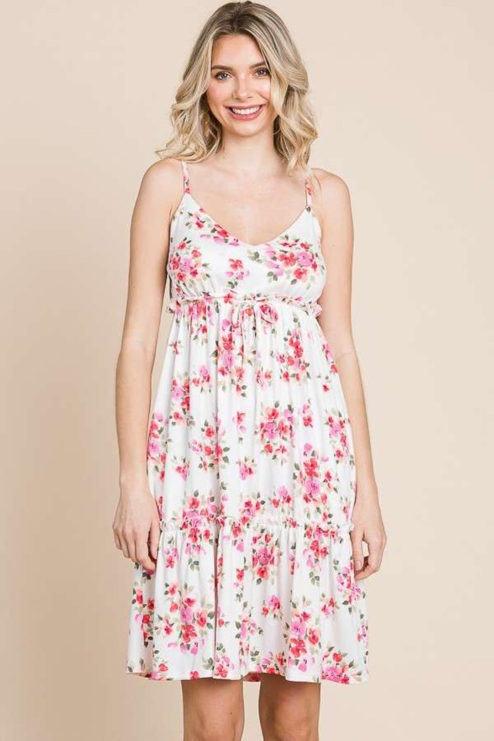 Culture Code Full Size Floral Frill Cami Dress 6518 | Gulf Resellers