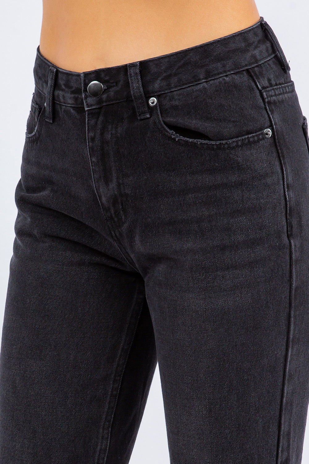 American Bazi High Waist Distressed Cropped Straight Jeans 11002 | Gulf Resellers