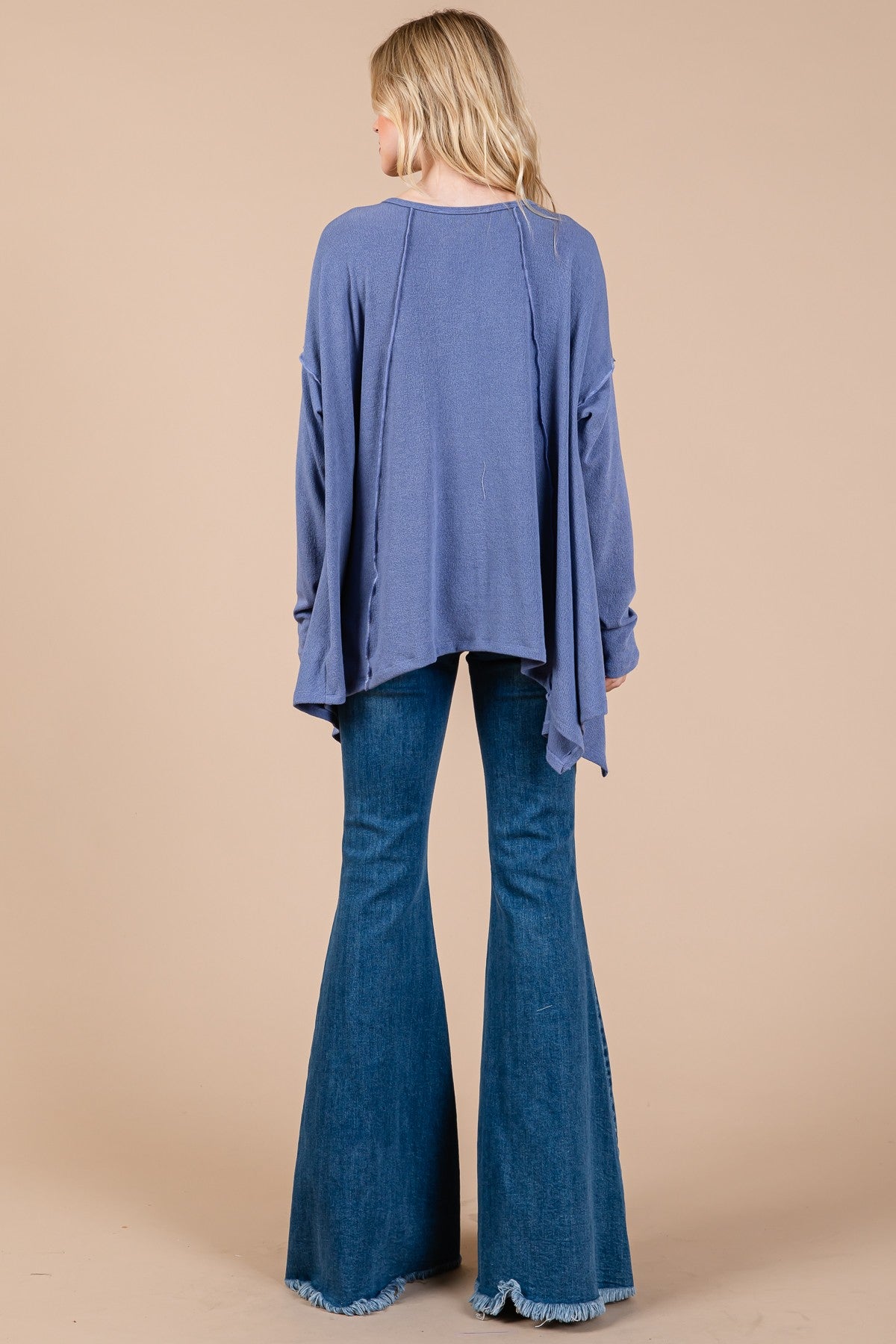Ces Femme Asymmetrical Long Sleeve top 18576 | Gulf Resellers