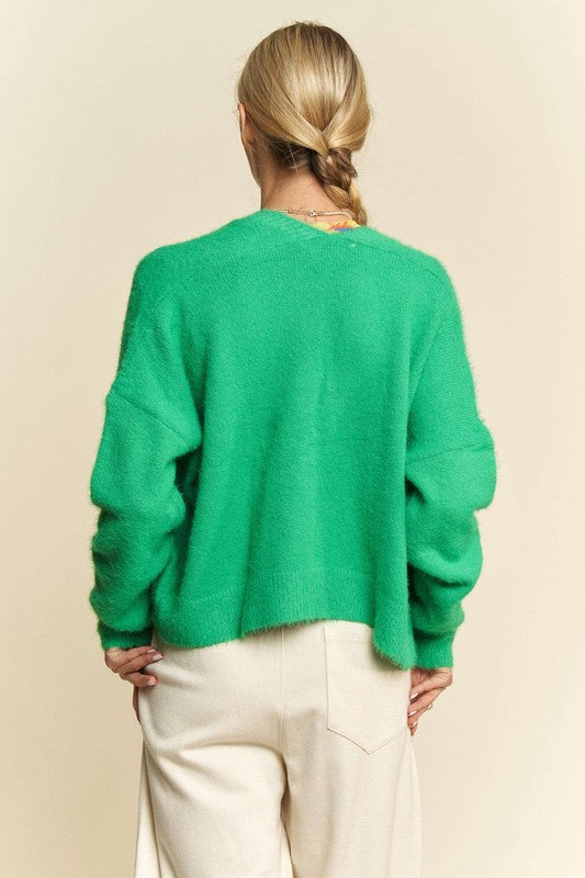 Davi & Dani Open Front Drop Shoulder Cardigan 18730 | Gulf Resellers