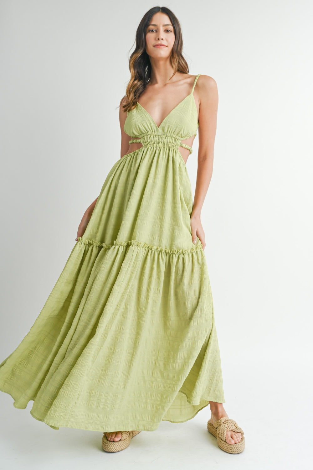 MABLE Cutout Waist Backless Maxi Dress 6003 | Gulf Resellers