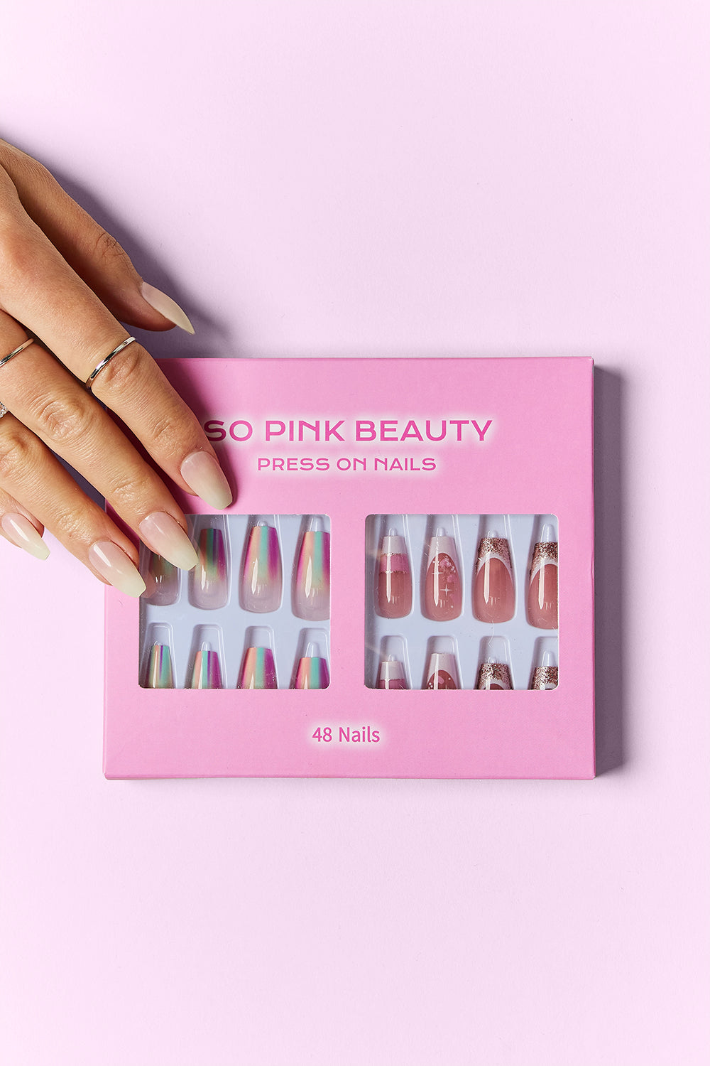 SO PINK BEAUTY Press On Nails 2 Packs | Gulf Resellers
