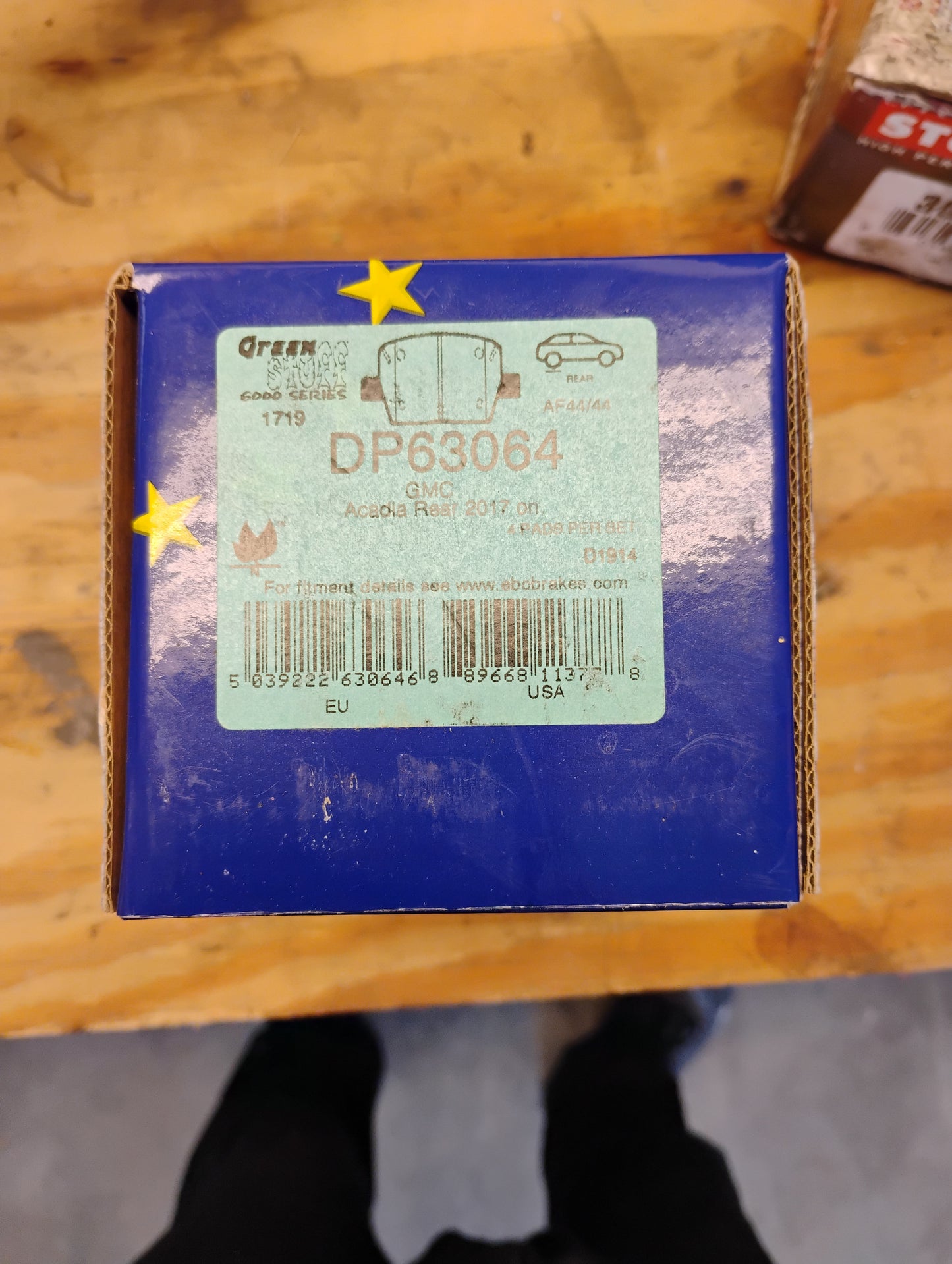 EBC Brakes DP63064 - 6000 Series Greenstuff Disc Brake Pad Set, 2-Wheel Set 9699 | Gulf Resellers