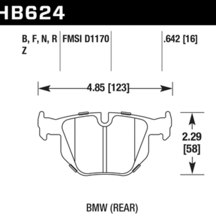 Hawk HB624B.642 Brake Pads for BMW 17649 | Gulf Resellers
