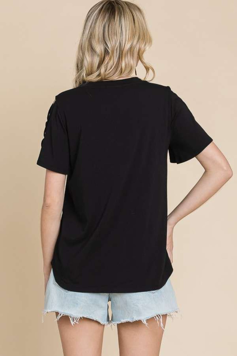 Culture Code Round Neck Crisscross Short Sleeve T-Shirt 7825 | Gulf Resellers