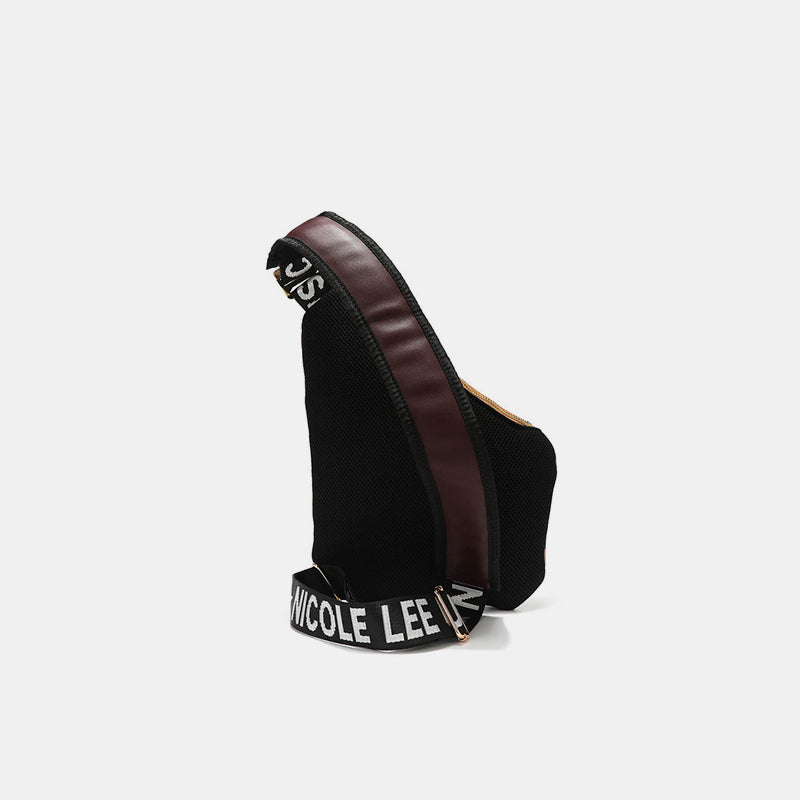 Nicole Lee USA Vegan Leather Leopard & Lip Pattern Crossbody Bag 8519 | Gulf Resellers