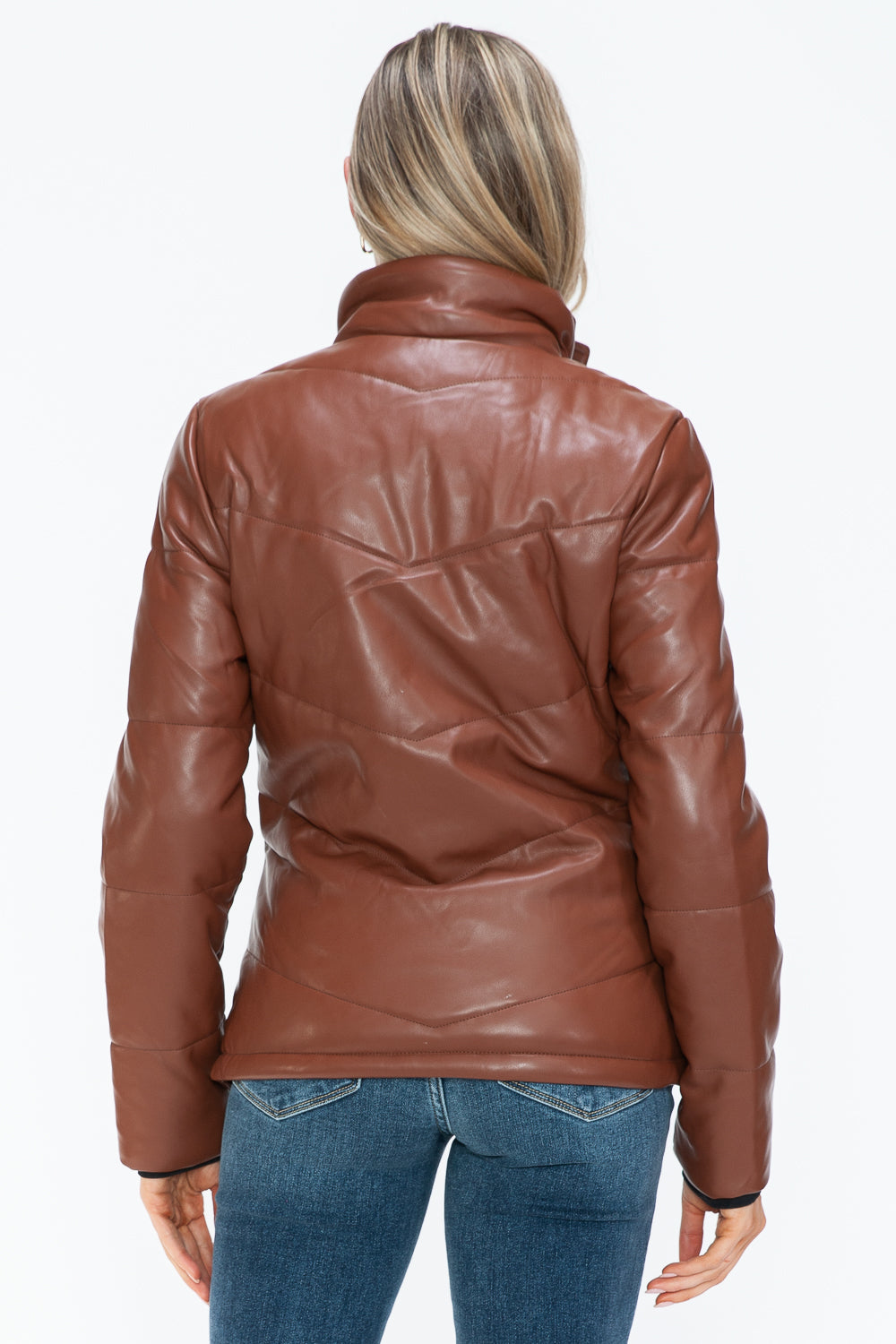 Snobbish Pocketed Zip Up Turtleneck Puffer Jacket 15115 | Gulf Resellers