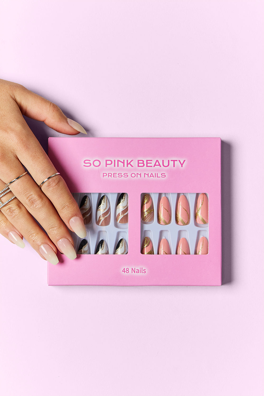 SO PINK BEAUTY Press On Nails 2 Packs | Gulf Resellers