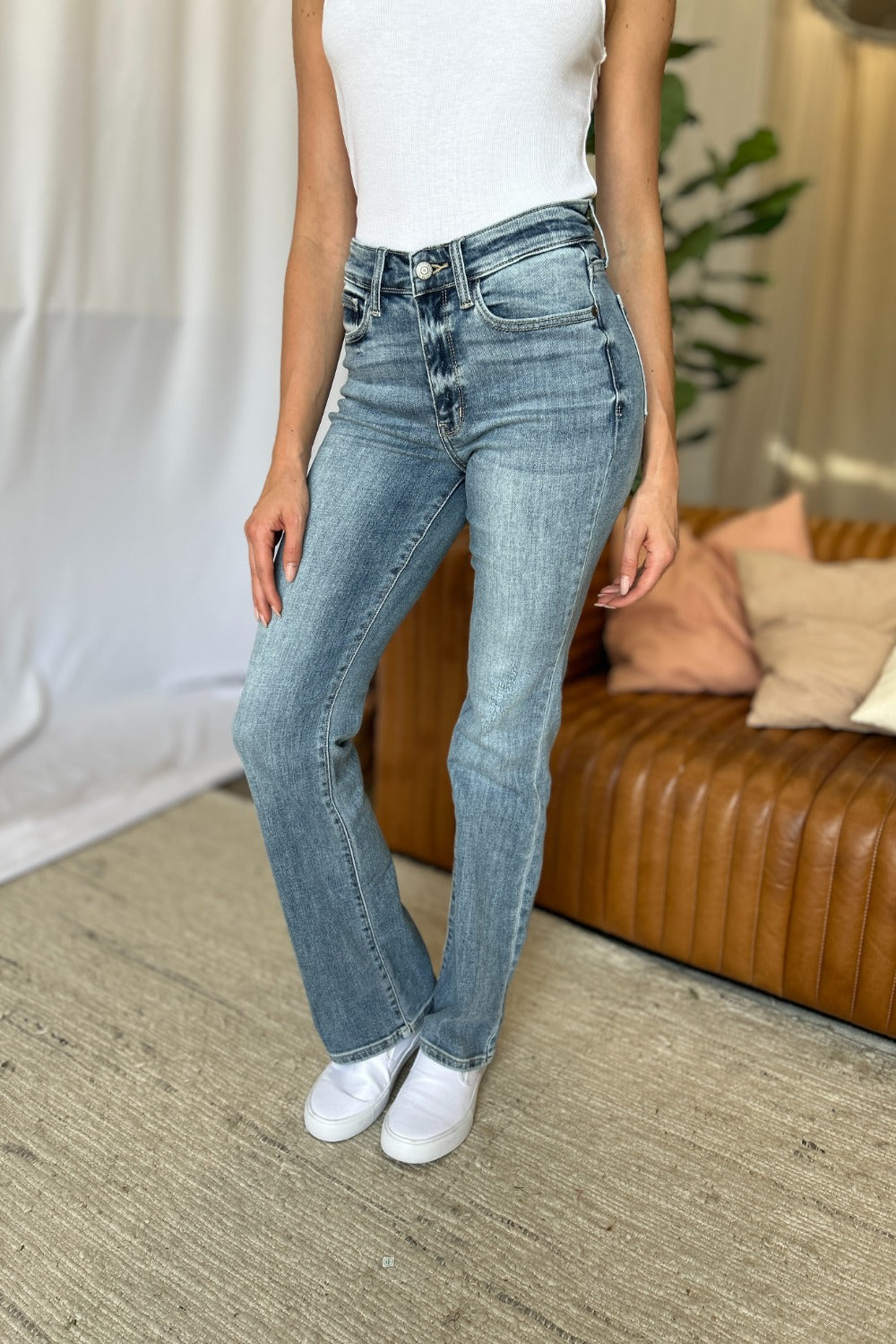 Judy Blue Full Size Medium Rise Bootcut Jeans 10698 | Gulf Resellers