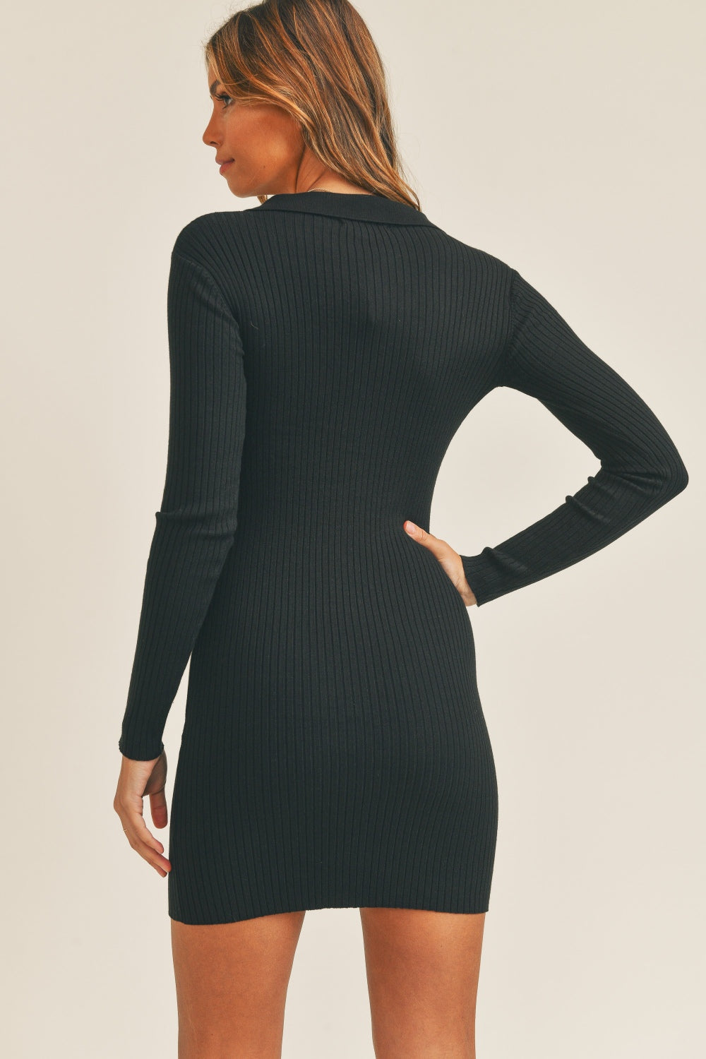 Mable Button Up Ribbed Mini Shirt Dress 9499 | Gulf Resellers