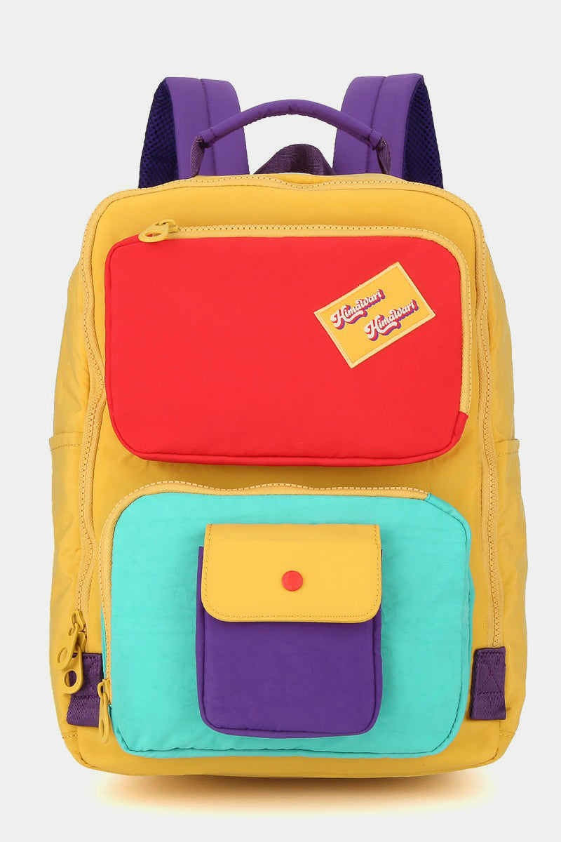 Himawari Contrast Nylon Backpack Bag with Handles 17471 | Gulf Resellers