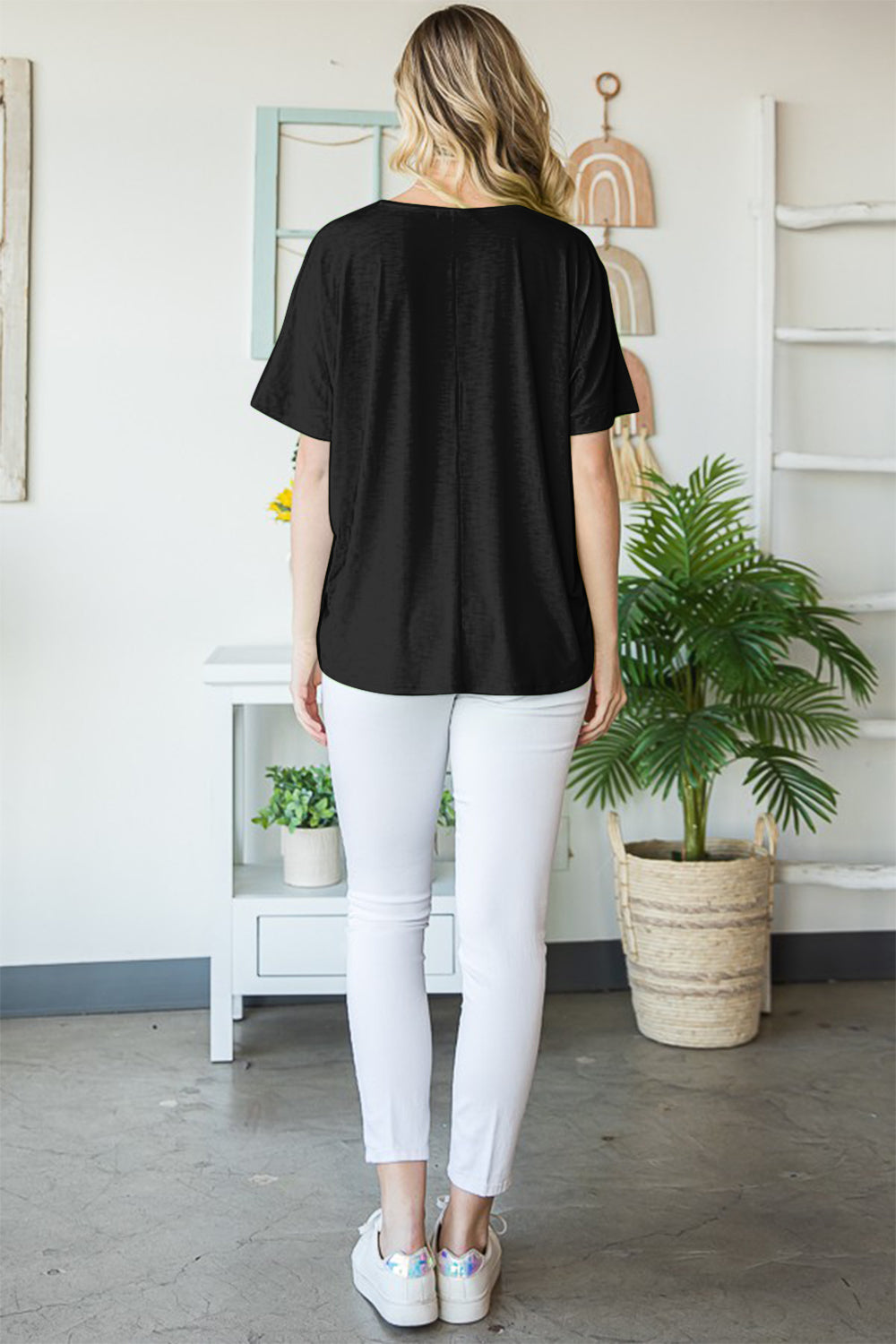 Heimish Full Size V-Neck Short Sleeve T-Shirt 19546 | Gulf Resellers