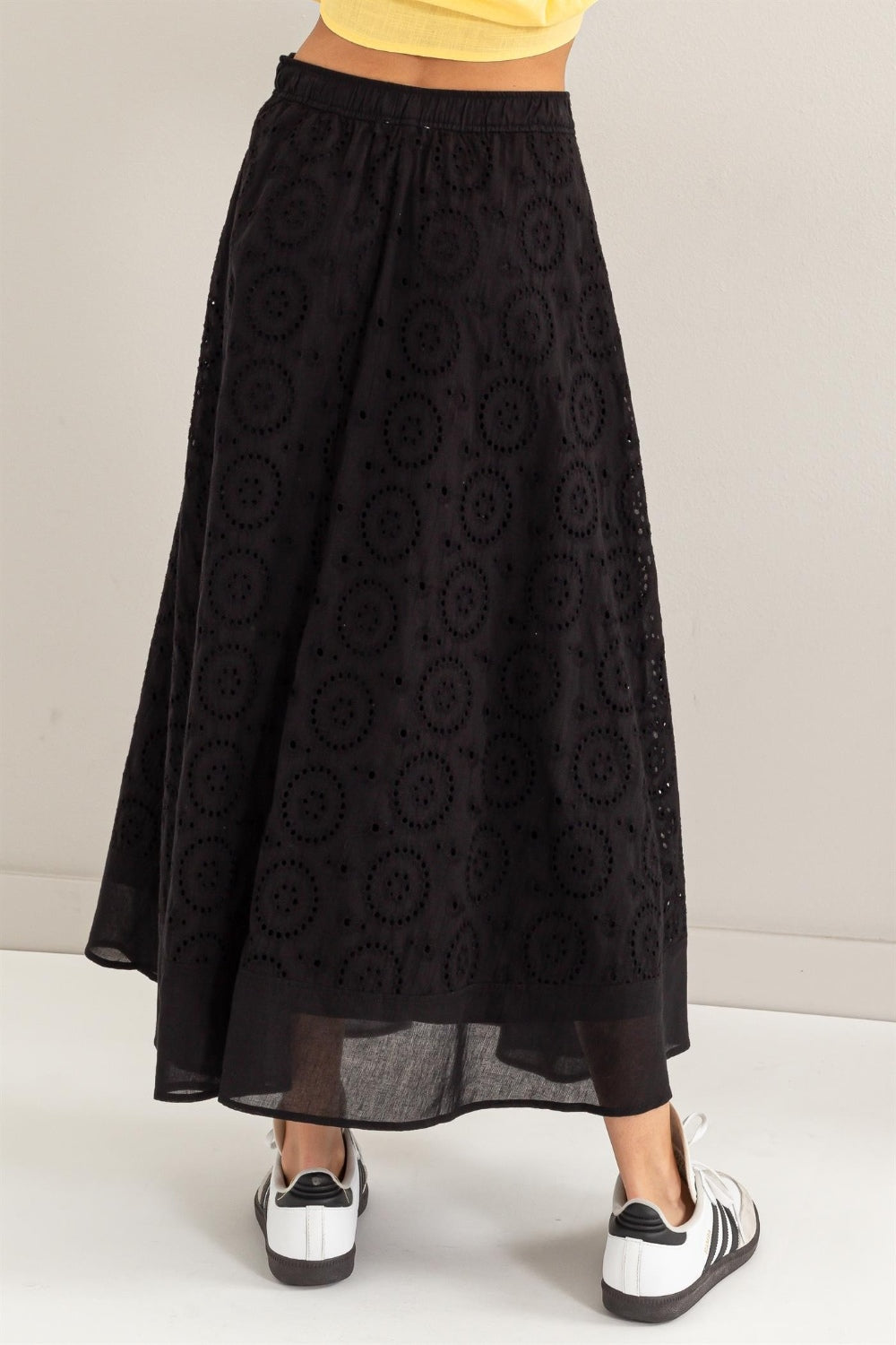 HYFVE Eyelet High-Waist Midi Skirt 14555 | Gulf Resellers