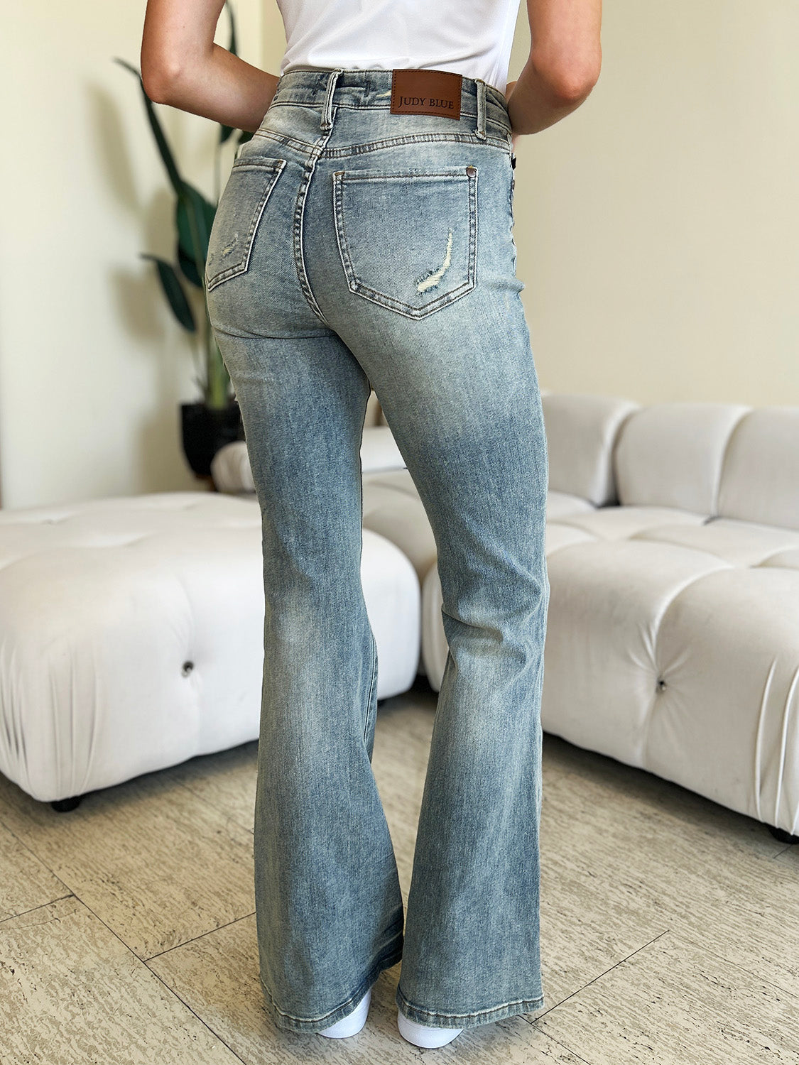 Judy Blue Full Size High Waist Flare Jeans 5877 | Gulf Resellers