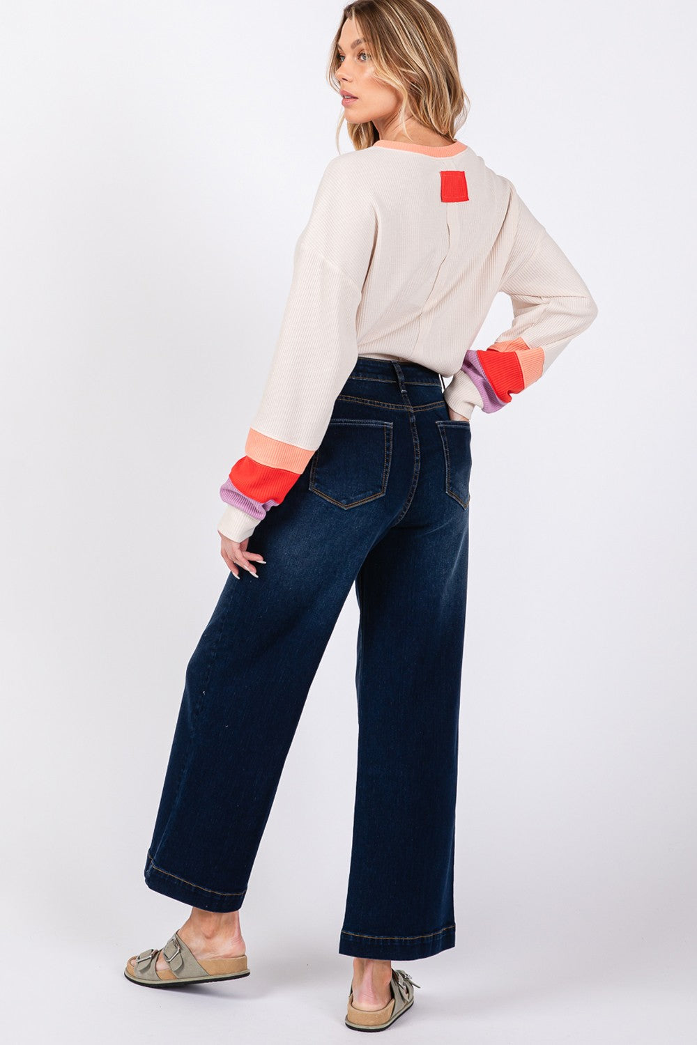 SAGE + FIG High Waist Wide Leg Jeans 10588 | Gulf Resellers