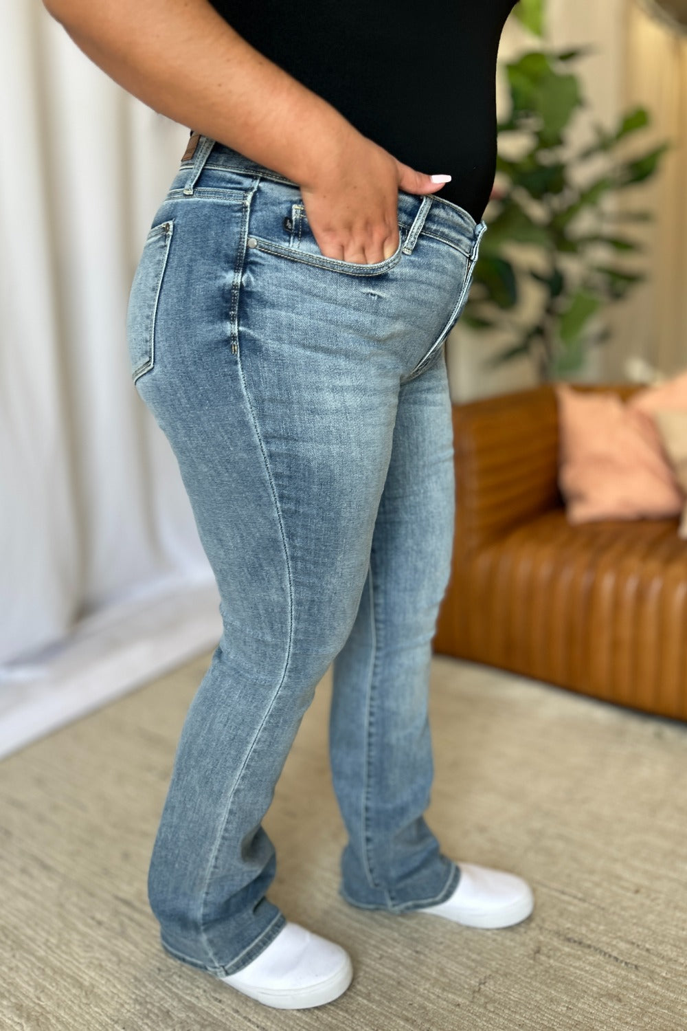 Judy Blue Full Size Medium Rise Bootcut Jeans 10709 | Gulf Resellers