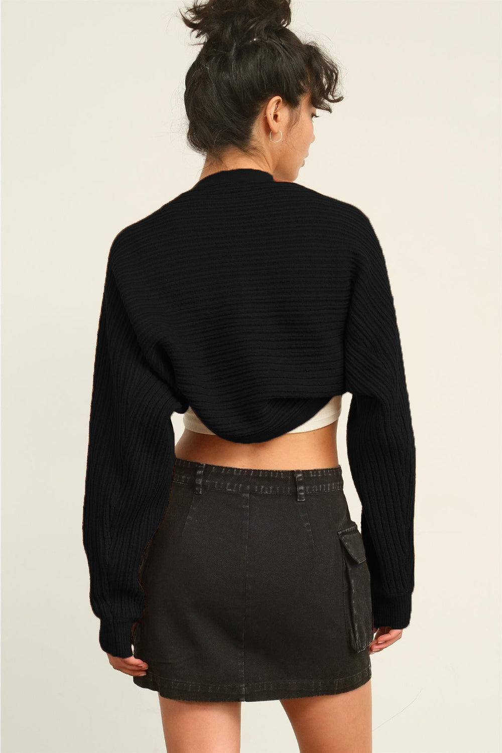 HYFVE Ribbed Knit Bolero Cardigan 9012 | Gulf Resellers