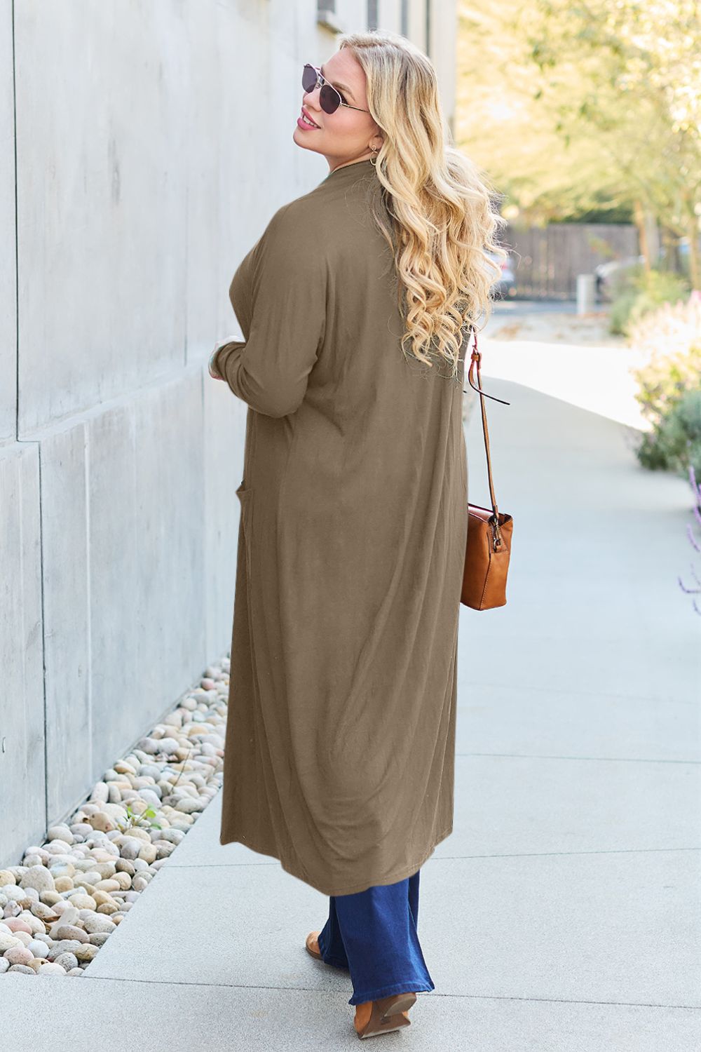 Basic Bae Full Size Open Front Long Sleeve Cover Up 12492 | Gulf Resellers