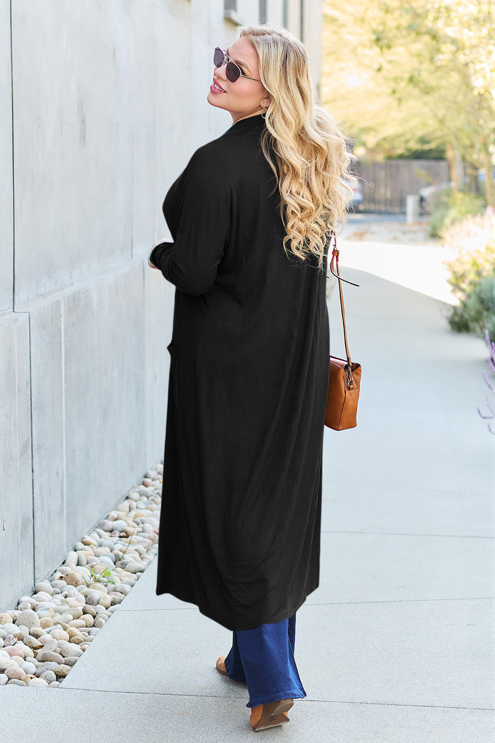 Basic Bae Full Size Open Front Long Sleeve Cover Up 12485 | Gulf Resellers