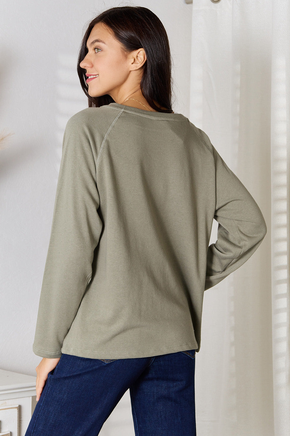 Culture Code Full Size V-Neck Long Sleeve T-Shirt | Gulf Resellers