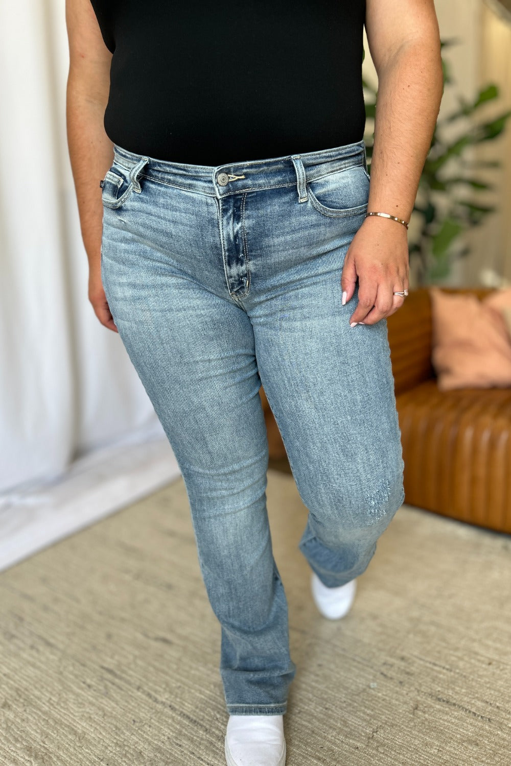 Judy Blue Full Size Medium Rise Bootcut Jeans 10708 | Gulf Resellers