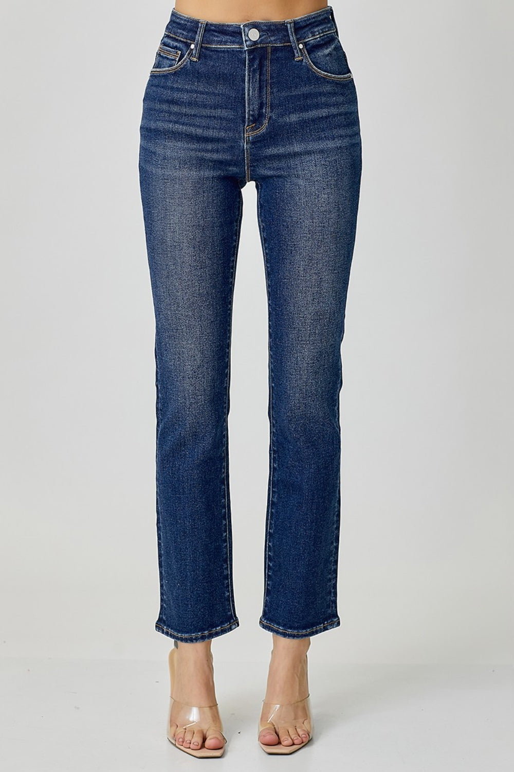 RISEN Full Size High Waist Straight Jeans 5050 | Gulf Resellers