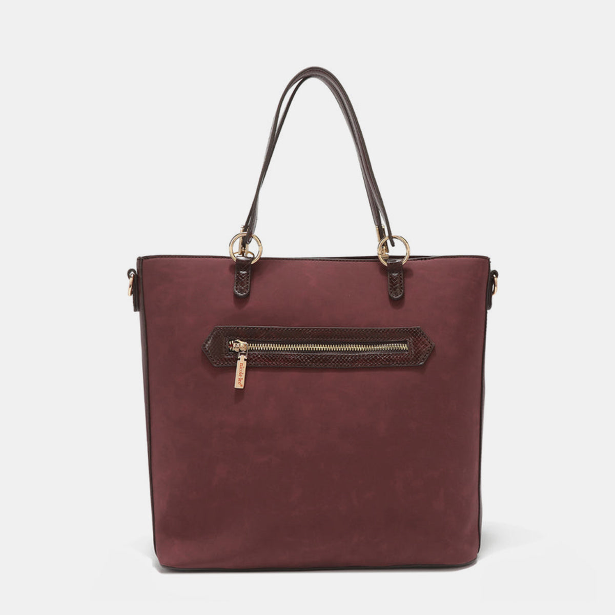 Nicole Lee USA Metallic Stitching Embroidery Inlaid Rhinestone Tote Bag 5702 | Gulf Resellers