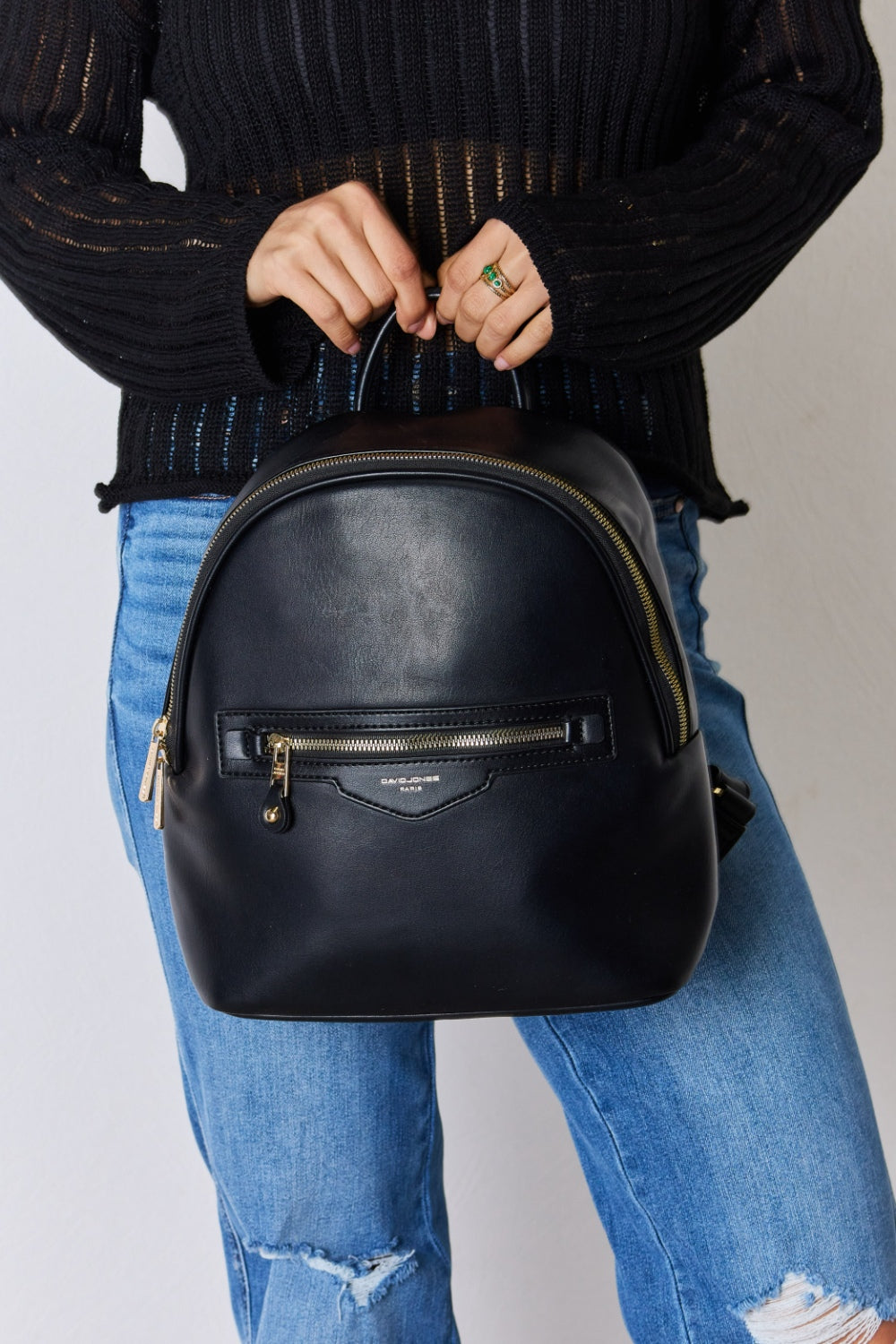 David Jones PU Leather Backpack 4750 | Gulf Resellers