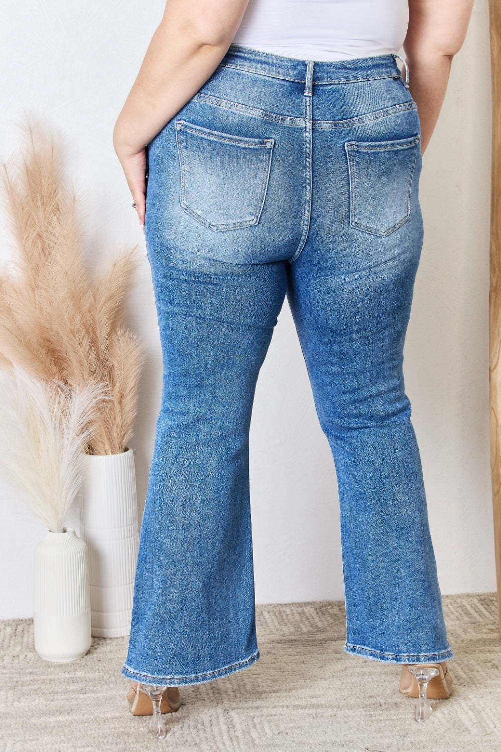 RISEN Full Size High Rise Ankle Flare Jeans | Gulf Resellers