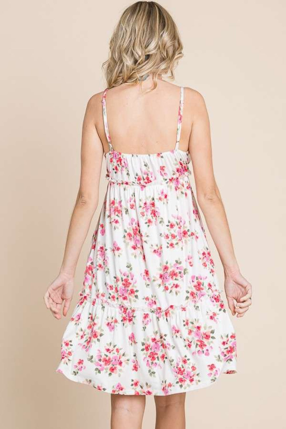 Culture Code Full Size Floral Frill Cami Dress 6519 | Gulf Resellers