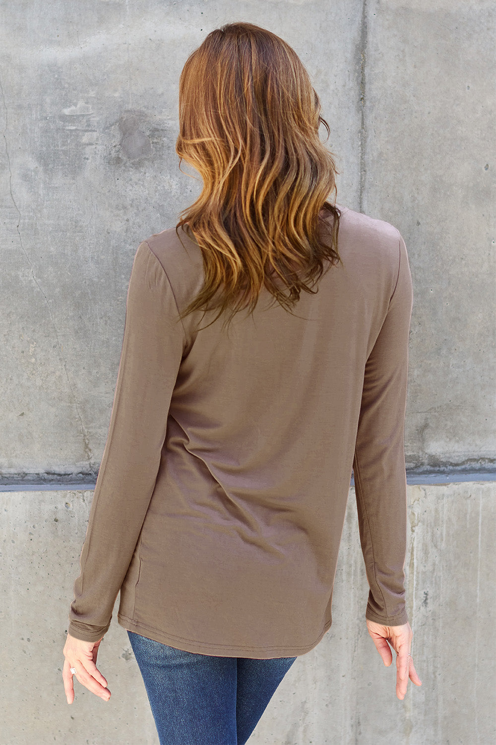 Basic Bae Full Size Round Neck Long Sleeve Top 7180 | Gulf Resellers