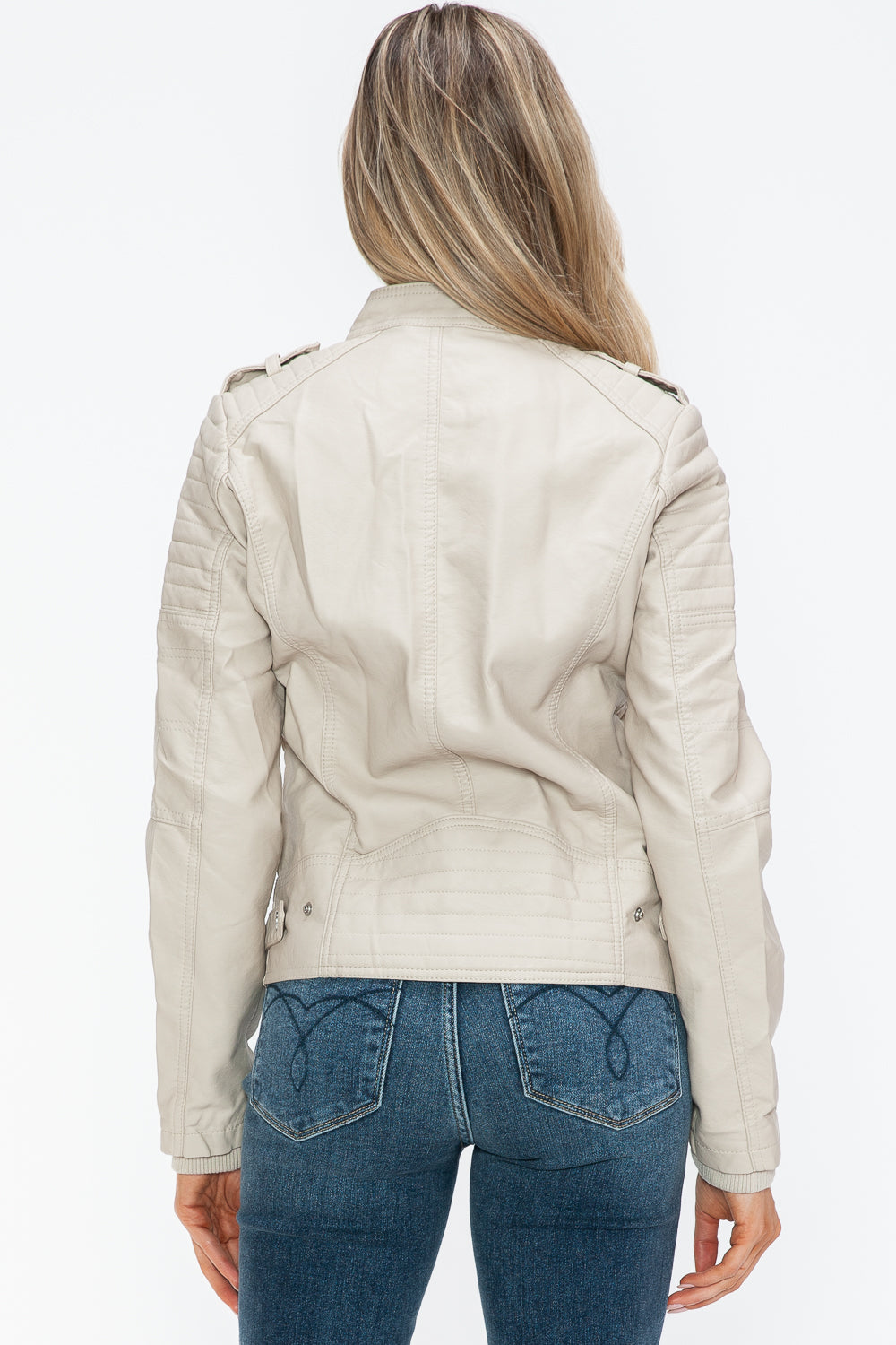 Snobbish PU Leather Biker Jacket with Side Zip Pockets 15617 | Gulf Resellers