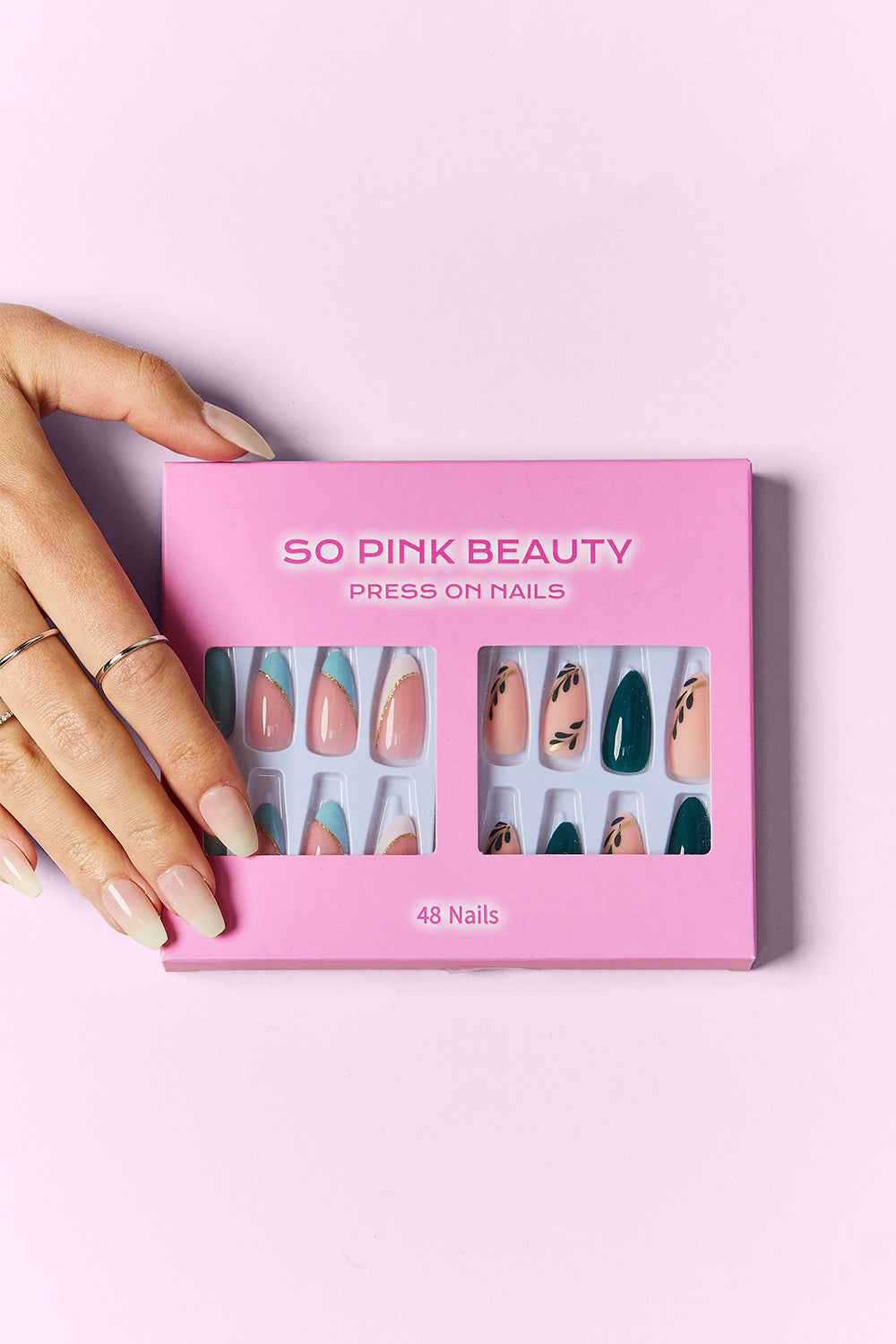 SO PINK BEAUTY Press On Nails 2 Packs | Gulf Resellers