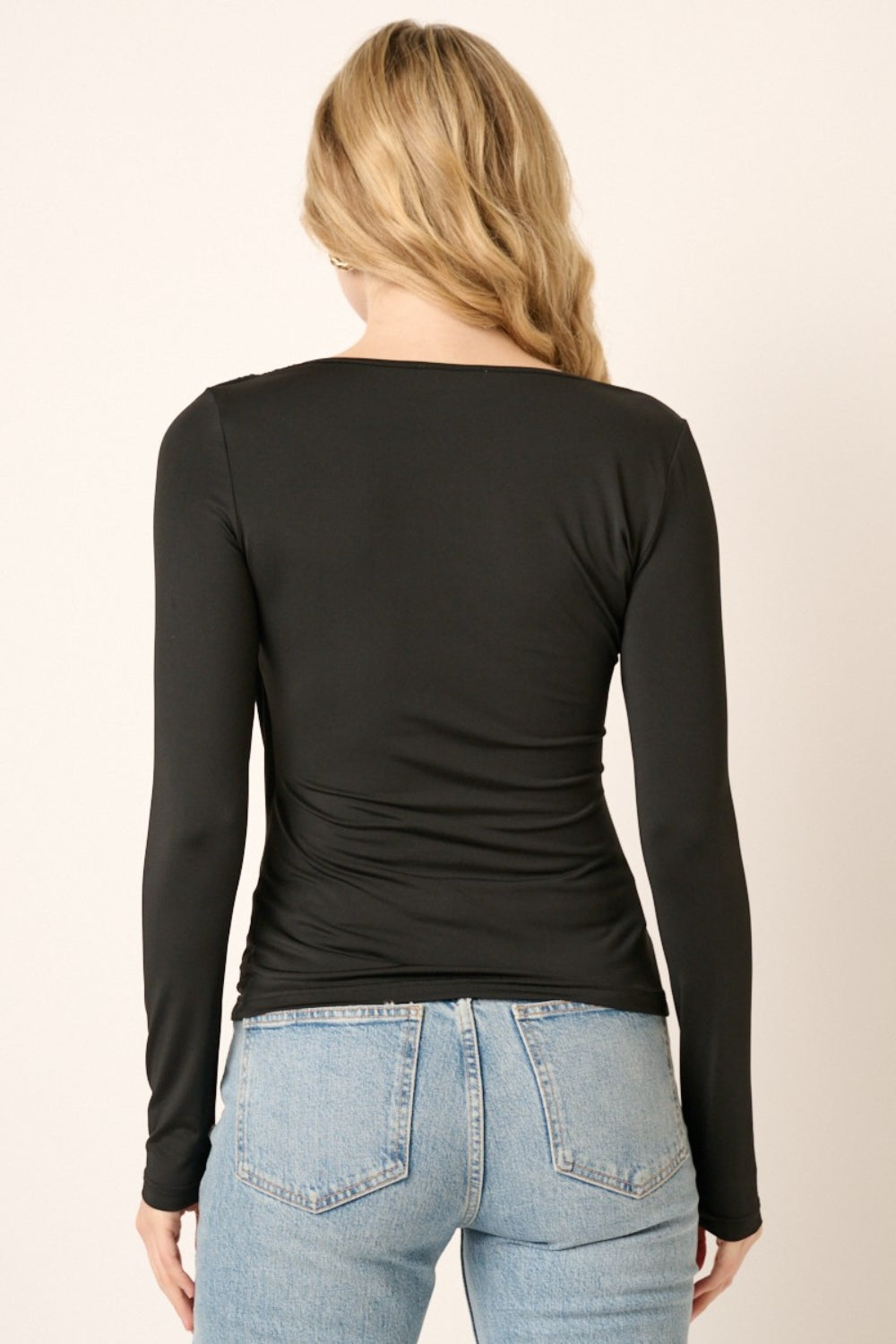 Mittoshop Ruched Long Sleeve Slim Top | Gulf Resellers