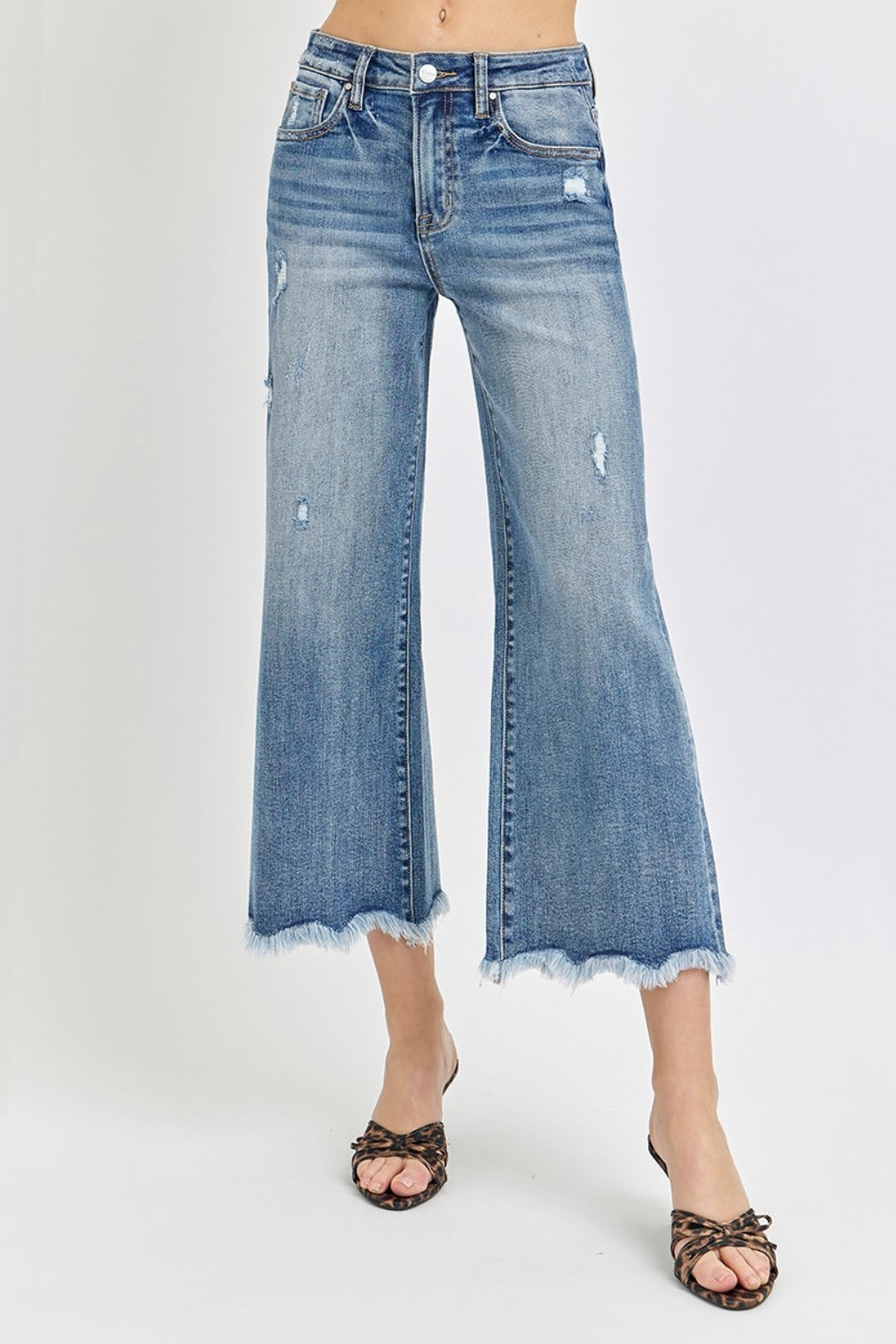 Risen High Rise Cropped Flare Jeans 11231 | Gulf Resellers