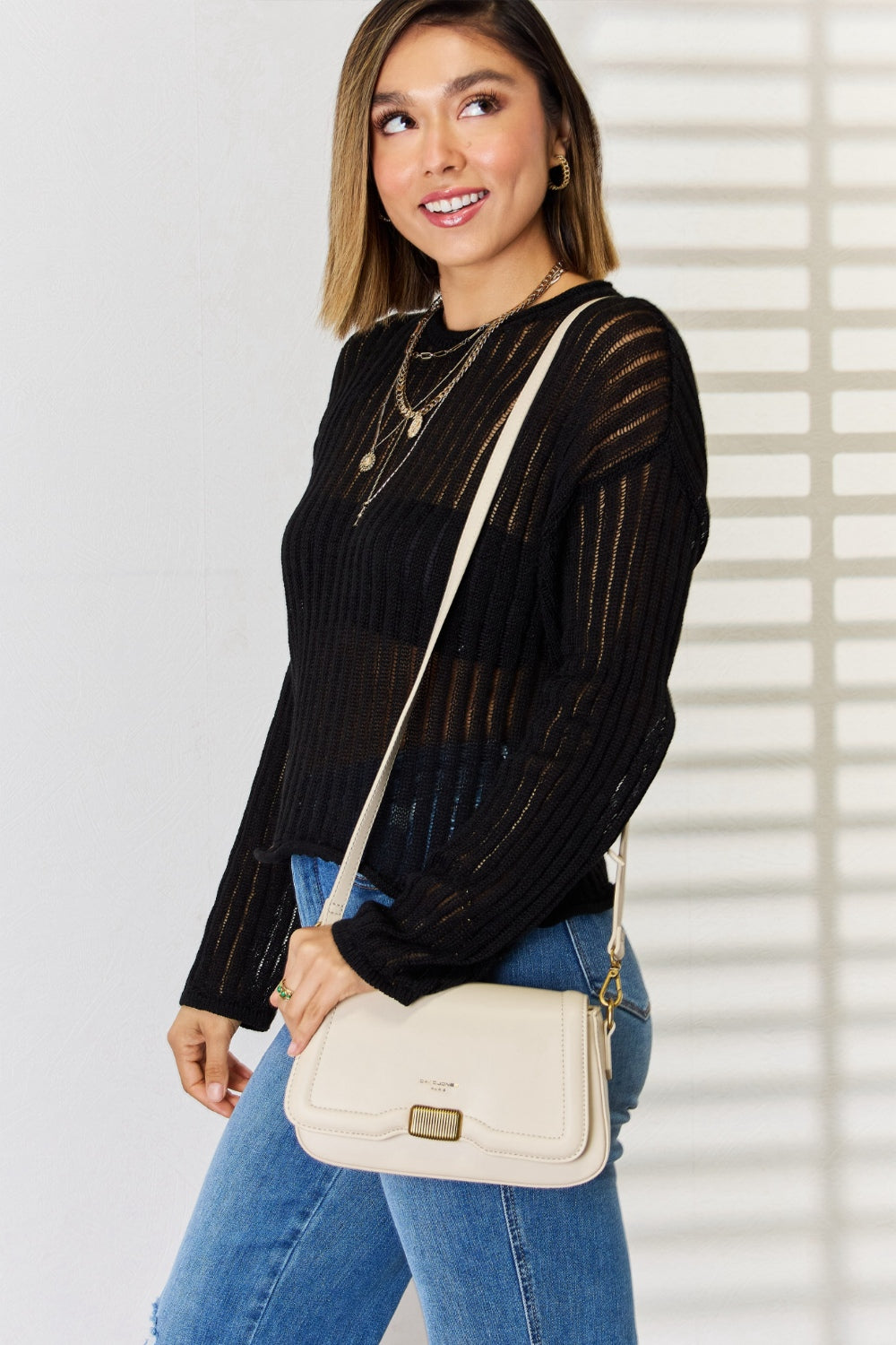 David Jones PU Leather Crossbody Bag | Gulf Resellers