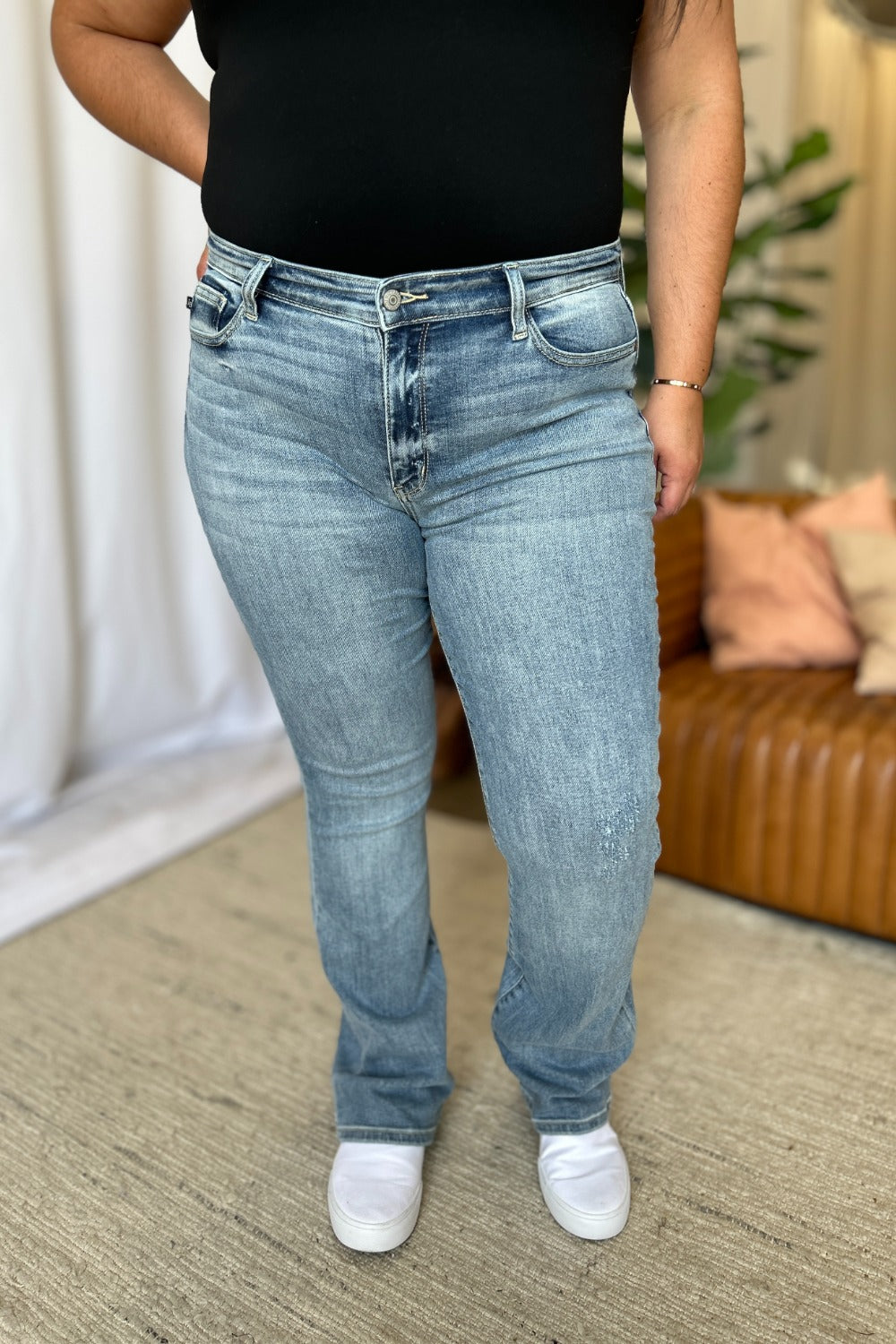 Judy Blue Full Size Medium Rise Bootcut Jeans 10703 | Gulf Resellers