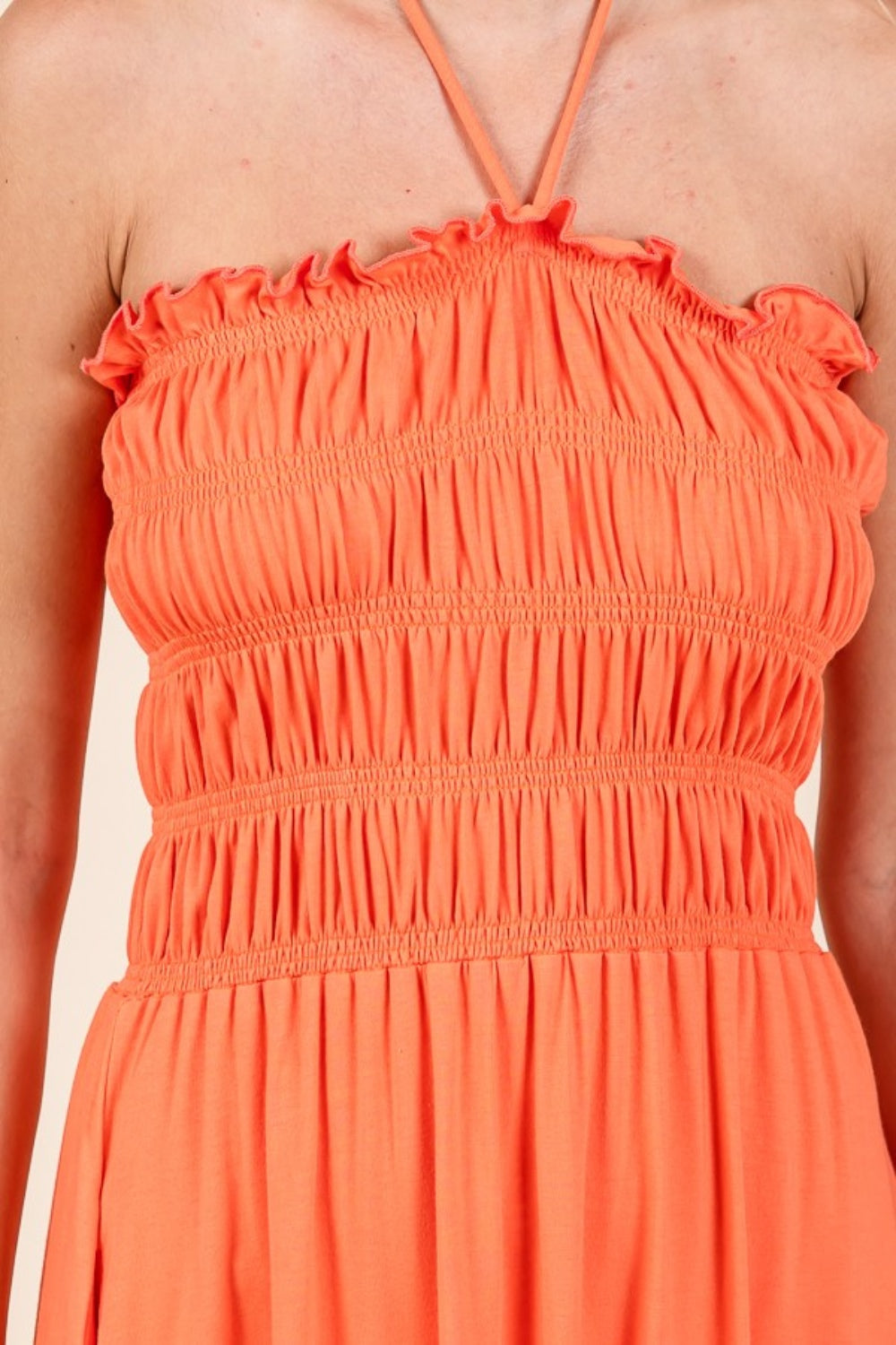 Culture Code Tie Back Shirring Dress with Pockets 9417 | Gulf Resellers