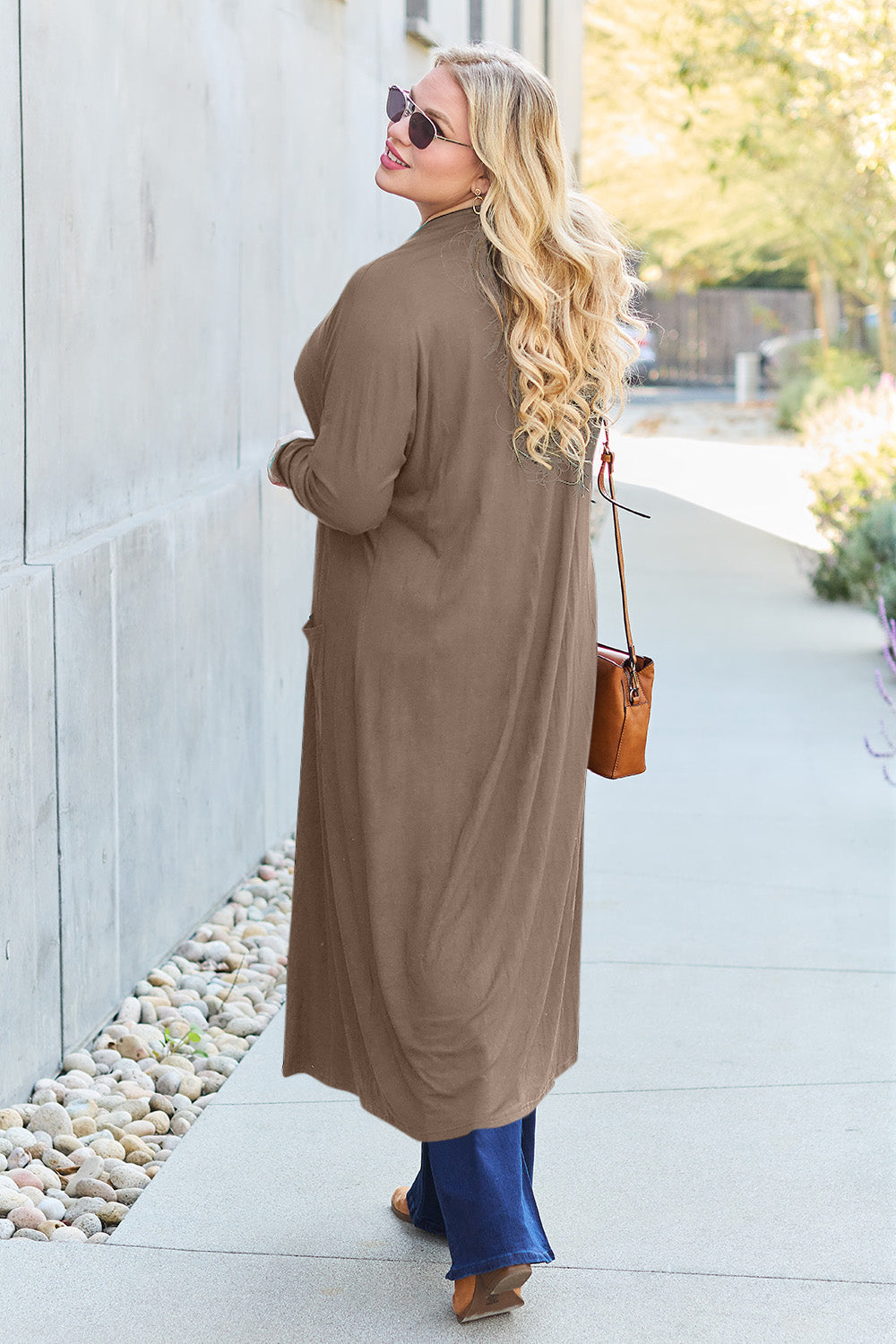 Basic Bae Full Size Open Front Long Sleeve Cover Up 12512 | Gulf Resellers