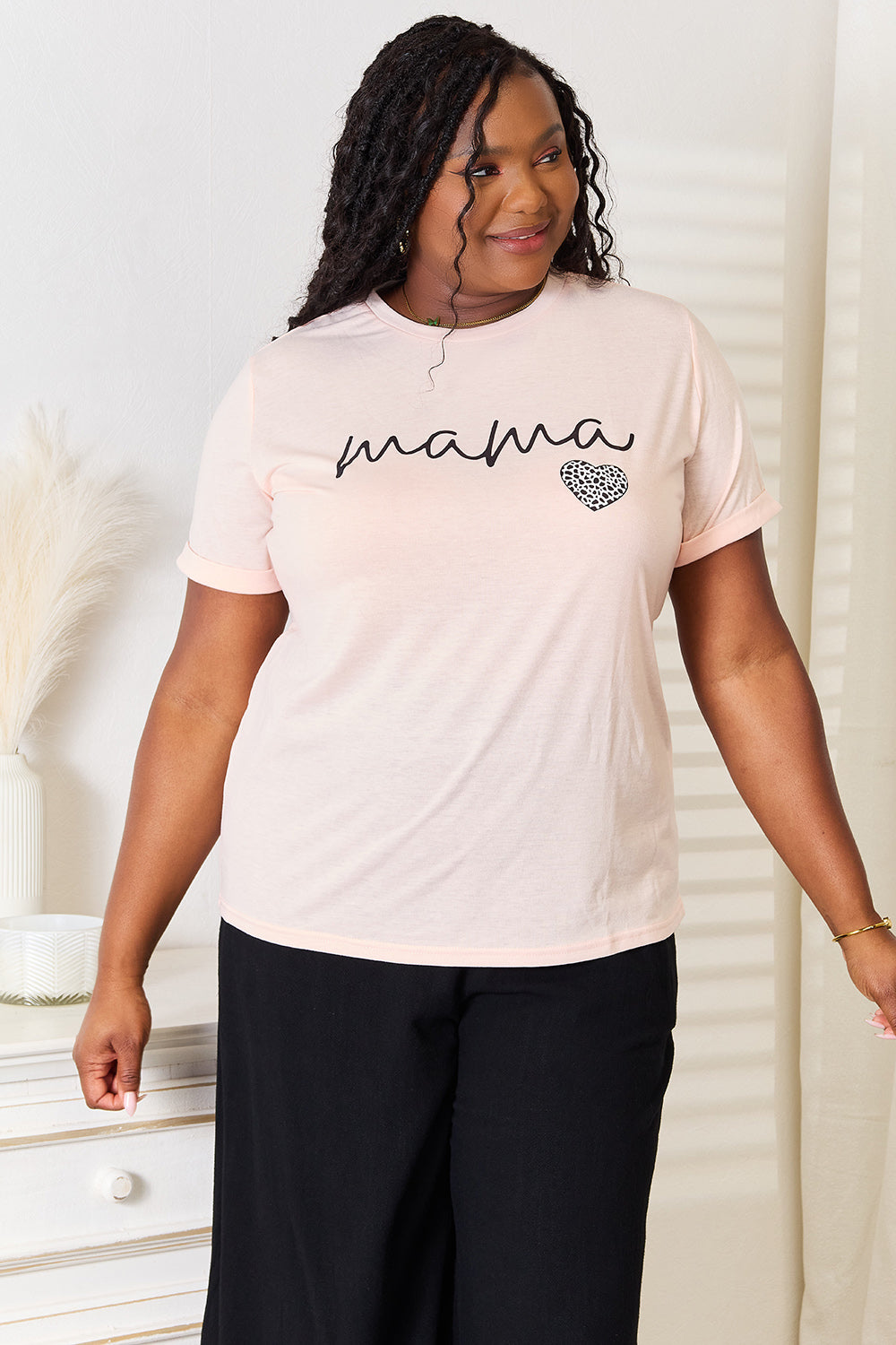 Simply Love MAMA Heart Graphic T-Shirt | Gulf Resellers
