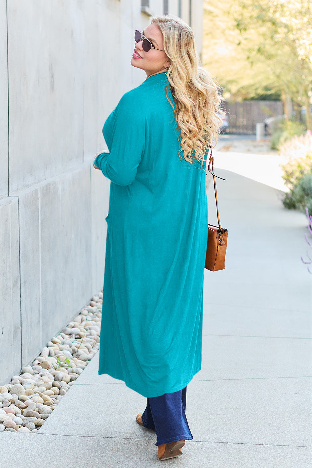 Basic Bae Full Size Open Front Long Sleeve Cover Up 12505 | Gulf Resellers