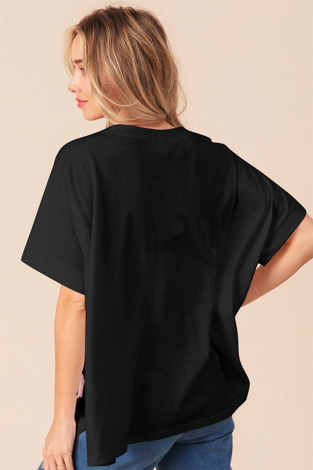 BiBi Sequin Bow Patch Short Sleeve T-Shirt 7974 | Gulf Resellers