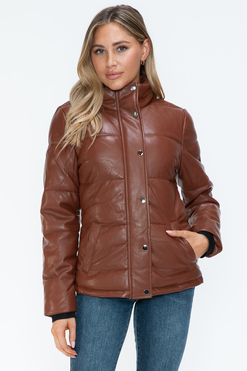 YMI Pocketed Zip Up Turtleneck Puffer Jacket 15756 | Gulf Resellers