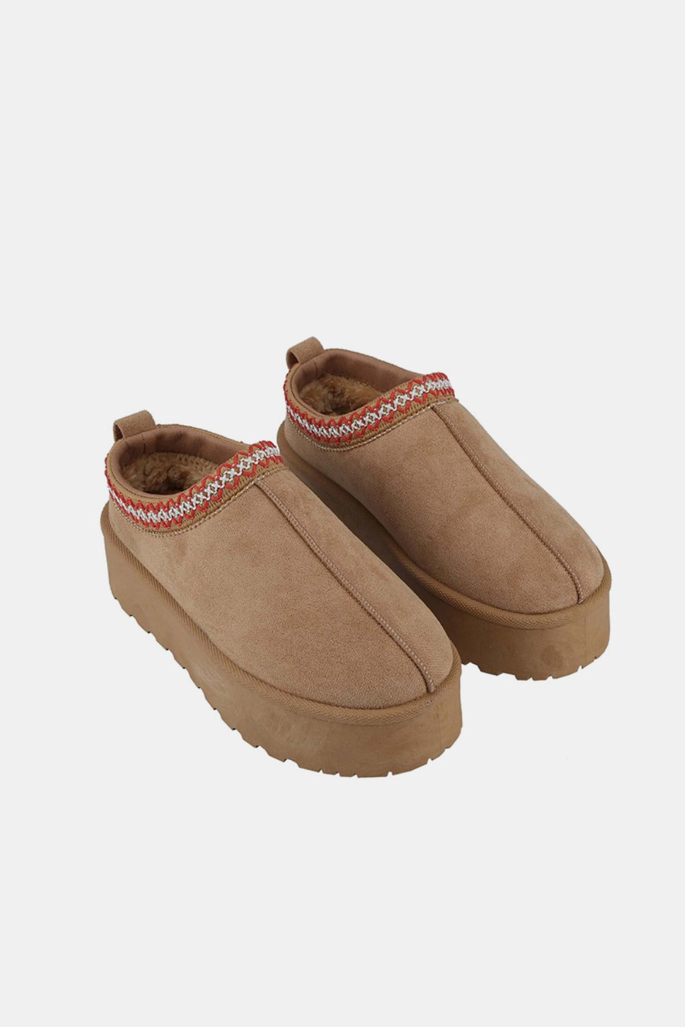 Weeboo Platform Embroidered Trim Slip-On Boots 14801 | Gulf Resellers